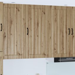 vidaXL Wandkast LUCCA Artisanaal eiken 50 x 31 x 100 cm Bewerkt hout