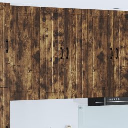 vidaXL Wandkast LUCCA Gerookt eiken 60 x 31 x 100 cm Bewerkt hout