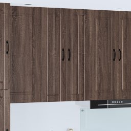 vidaXL Wandkast LUCCA Bruin eiken 60 x 31 x 100 cm Bewerkt hout