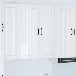 vidaXL Wandkast LUCCA Hoogglans Wit 80 x 31 x 100 cm Bewerkt hout