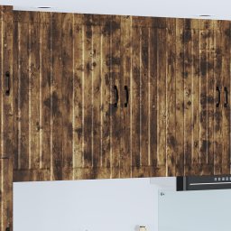vidaXL Wandkast LUCCA Gerookt eiken 80 x 31 x 100 cm Bewerkt hout