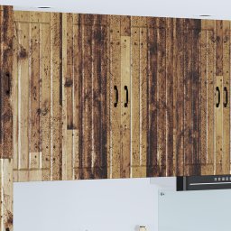 vidaXL Wandkast LUCCA Oud hout 80 x 31 x 100 cm Bewerkt hout