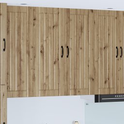 vidaXL Wandkast LUCCA Artisanaal eiken 80 x 31 x 100 cm Bewerkt hout