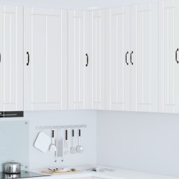 vidaXL Wandhoekkast LUCCA Wit 57 x 57 x 100 cm Bewerkt hout