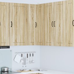 vidaXL Wandhoekkast LUCCA Sonoma Eiken 57 x 57 x 100 cm Bewerkt hout