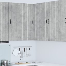 vidaXL Wandhoekkast LUCCA Betongrijs 57 x 57 x 100 cm Bewerkt hout
