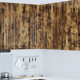 vidaXL Wandhoekkast LUCCA Gerookt eiken 57 x 57 x 100 cm Bewerkt hout
