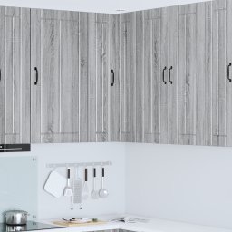 vidaXL Wandhoekkast LUCCA Grijs sonoma 57 x 57 x 100 cm Bewerkt hout