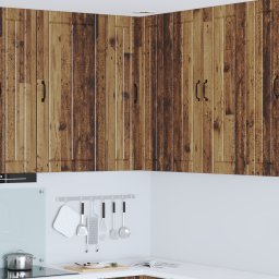 vidaXL Wandhoekkast LUCCA Oud hout 57 x 57 x 100 cm Bewerkt hout