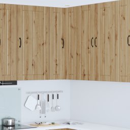 vidaXL Wandhoekkast LUCCA Artisanaal eiken 57 x 57 x 100 cm
