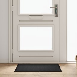 vidaXL Deurmat Antraciet 60 x 80 x 1.2 cm Teddy Stof