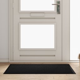 vidaXL Deurmat Zwart 80 x 120 x 1.2 cm Teddy Stof