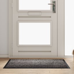 vidaXL Deurmat Lichtgrijs 80 x 120 x 1.2 cm Teddy Stof