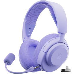 SteelSeries Arctis Nova 3P Wireless — Draadloze Gamingheadset — Lavendel — Mobile App Control — 40 uur accuduur — 2.4-GHz/Bluetooth — Afneembare microfoon — PS5, PS4, pc, Switch, mobiel