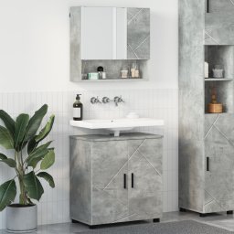 vidaXL Badkamermeubelset 2 st Beton Grijs 61 x 35 x 64 cm