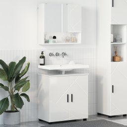 vidaXL Badkamermeubelset 2 st Hoogglans wit 61 x 35 x 64 cm
