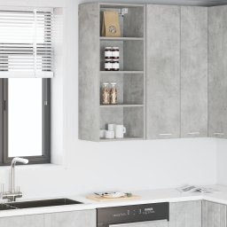 vidaXL Hangkast Beton Grijs 40 x 29,5 x 100 cm Bewerkt hout