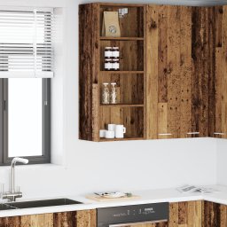 vidaXL Hangkast Oudhout 40 x 29,5 x 100 cm Bewerkt hout