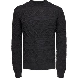 ONLY & SONS - Maat S - ONSWADE REG 5 STRUC MOCK NECK KNIT Heren Trui