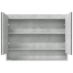 vidaXL Badkamerkast met spiegel 80x15x60 cm MDF betongrijs