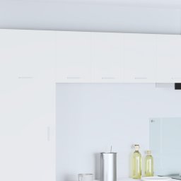 vidaXL Hangkast 2 st Wit Bewerkt hout