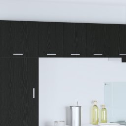 vidaXL Hangkast Zwarte Eik en Wit 30 x 31 x 40 cm Bewerkt hout