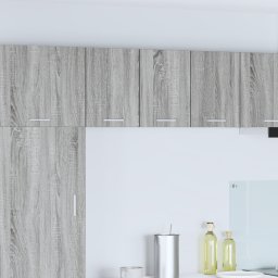 vidaXL Hangkast 2 st Grijs Sonoma en Wit Bewerkt hout