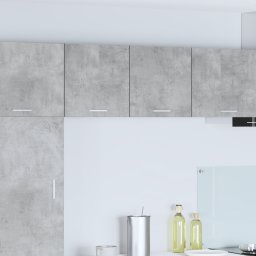 vidaXL Hangkast 2 st Beton Grijs en Wit Bewerkt hout