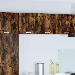 vidaXL Hangkast 2 st Gerookte Eik en Wit Bewerkt hout