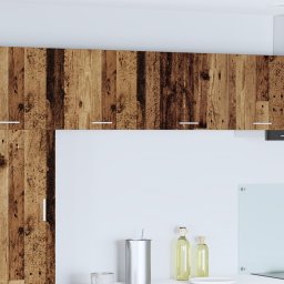 vidaXL Hangkast Oude Hout en Wit 50 x 31 x 40 cm Bewerkt hout