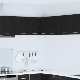 vidaXL Hangkast Zwarte Eik en Wit 57 x 57 x 40 cm Bewerkt hout