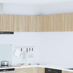 vidaXL Hangkast Sonoma Eik en Wit 57 x 57 x 40 cm Bewerkt hout