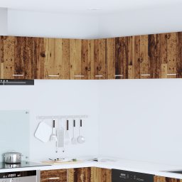 vidaXL Hangkast Oude Hout en Wit 57 x 57 x 40 cm Bewerkt hout