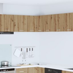 vidaXL Hangkast Ambachtelijke Eik en Wit 57 x 57 x 40 cm Bewerkt hout