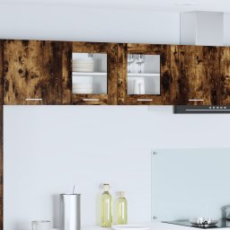 vidaXL Hangkast 2 st Gerookt eiken Bewerkt hout