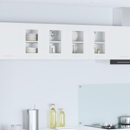 vidaXL Hangkast 2 st Wit Bewerkt hout