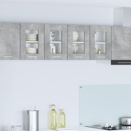 vidaXL Hangkast 2 st Beton Grijs Bewerkt hout