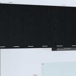 vidaXL Hangkast 2 st Zwarte Eik en Wit Bewerkt hout
