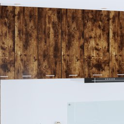 vidaXL Hangkast 2 st Gerookte Eik en Wit Bewerkt hout