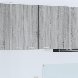 vidaXL Hangkast 2 st Grijs Sonoma en Wit Bewerkt hout