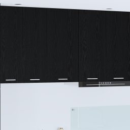 vidaXL Hangkast Zwarte Eik en Wit 40 x 31 x 80 cm Bewerkt hout