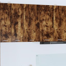 vidaXL Hangkast Gerookte Eik en Wit 40 x 31 x 80 cm Bewerkt hout