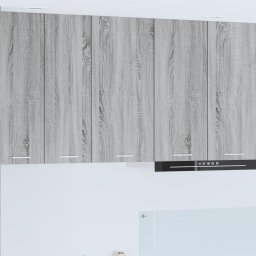 vidaXL Hangkast Grijs Sonoma en Wit 40 x 31 x 80 cm Bewerkt hout