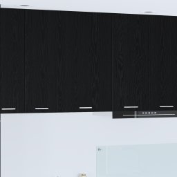 vidaXL Hangkast Zwarte Eik en Wit 50 x 31 x 80 cm Bewerkt hout