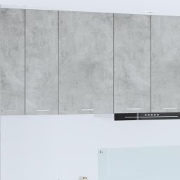 vidaXL Hangkast Beton Grijs en Wit 50 x 31 x 80 cm Bewerkt hout