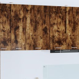 vidaXL Hangkast Gerookte Eik en Wit 50 x 31 x 80 cm Bewerkt hout