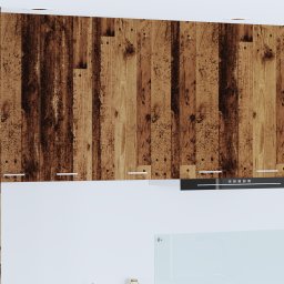 vidaXL Hangkast Oude Hout en Wit 50 x 31 x 80 cm Bewerkt hout