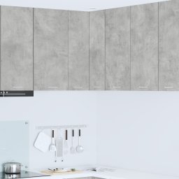 vidaXL Hangkast Beton Grijs en Wit 57 x 57 x 80 cm Bewerkt hout