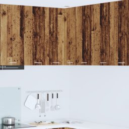 vidaXL Hangkast Oude Hout en Wit 57 x 57 x 80 cm Bewerkt hout