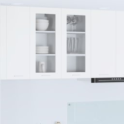 vidaXL Hangkast 2 st Wit Bewerkt hout